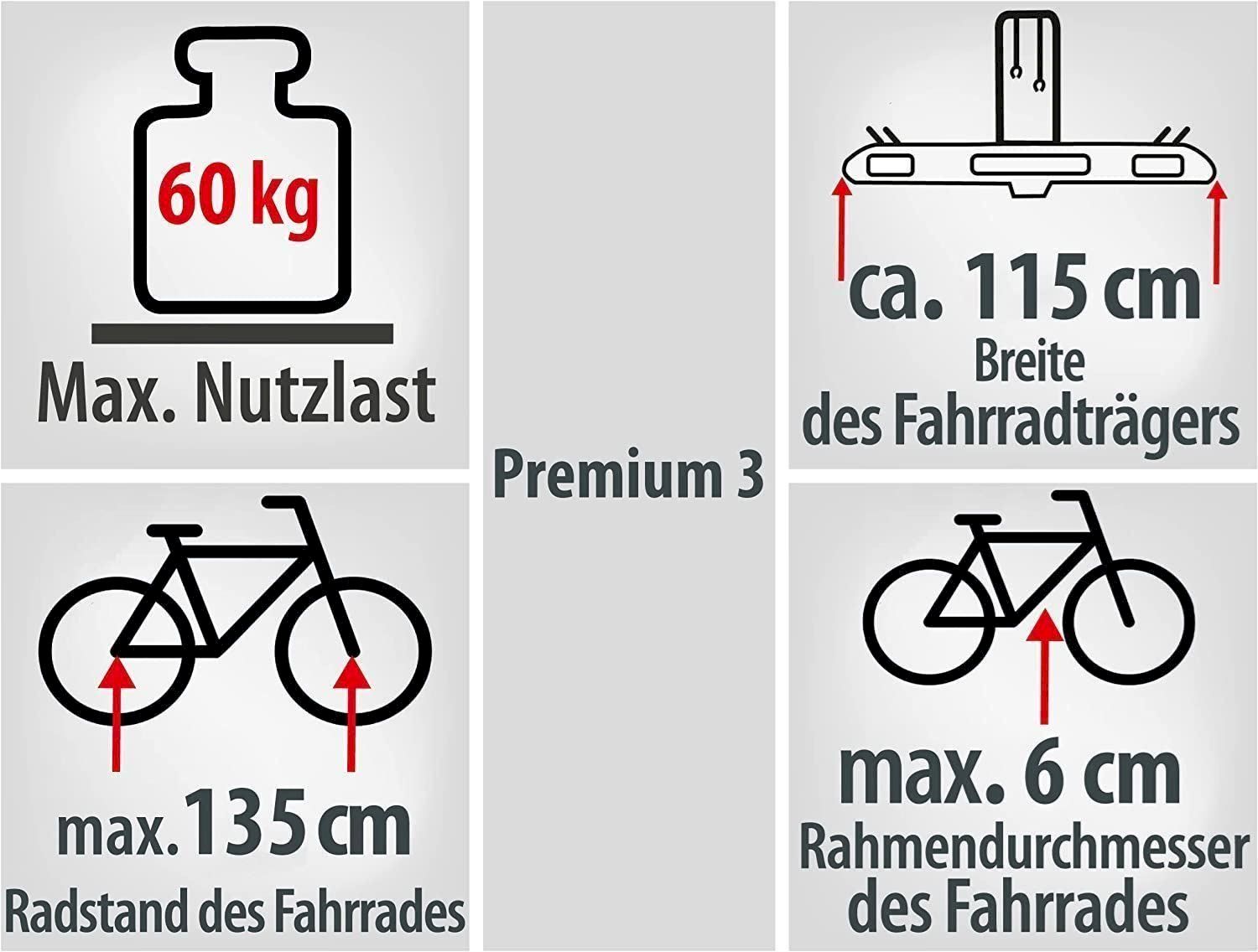Poutres: Fahrradträger EUFAB Premium III – Neuf avec emballage d'origine à Bottighofen par zaap 5