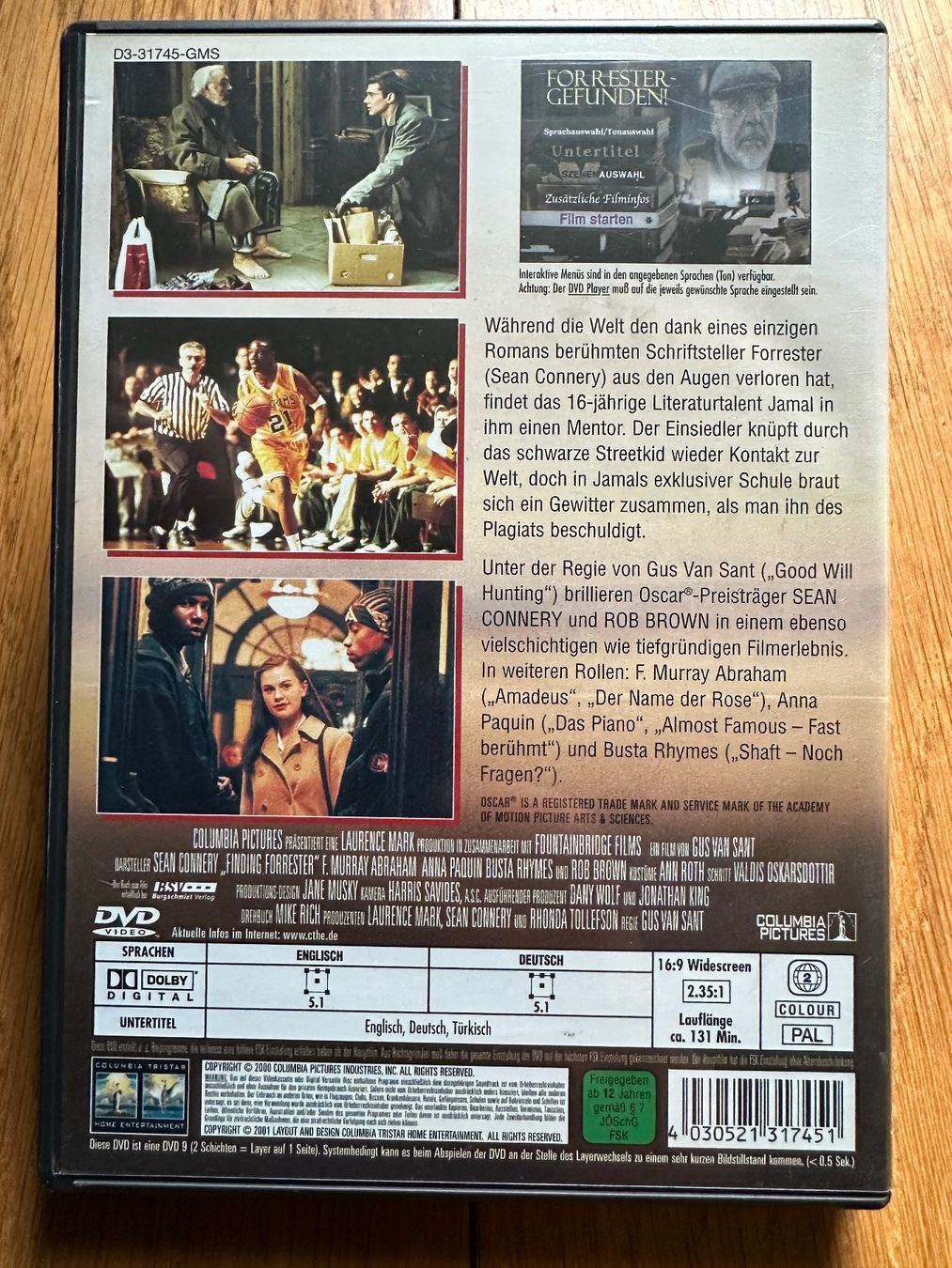 Tutti i DVDs: Forrester gefunden DVD Sean Connery – Usato da Benken ZH venduto da Audi-erich 1