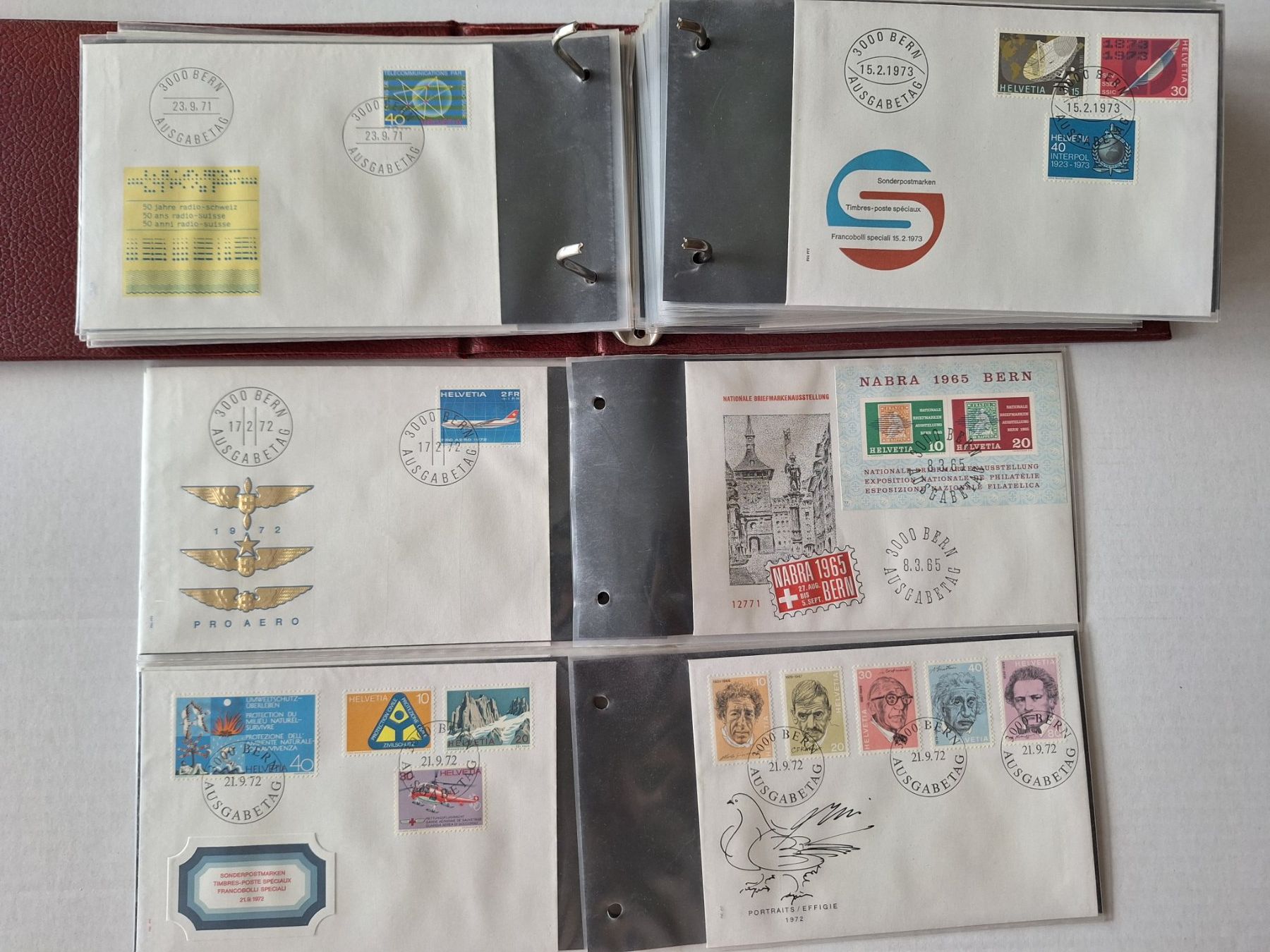 Alle Briefmarken: 90 FDC Schweiz ab 1965 – Gebraucht aus Zürich von t24_de