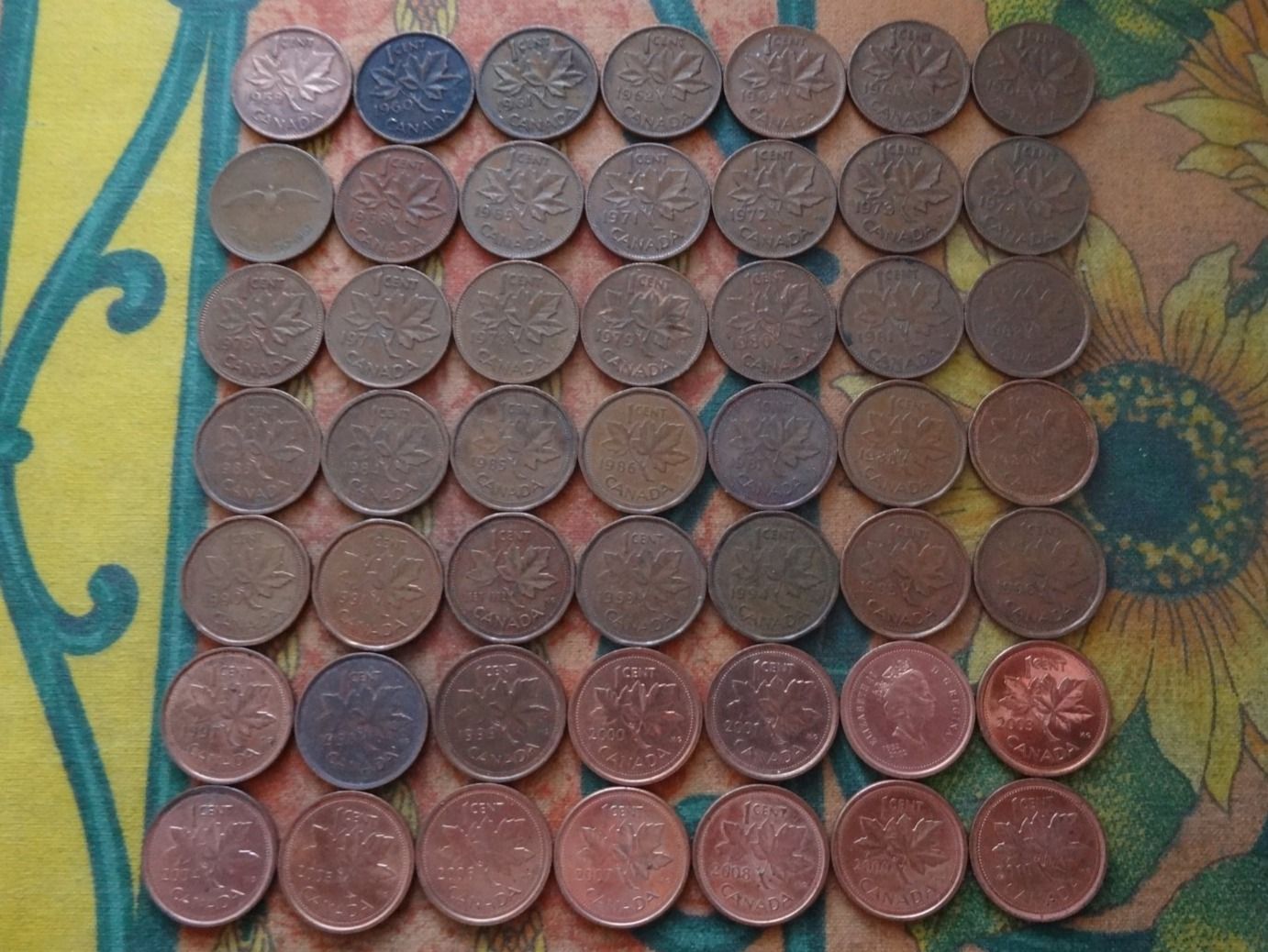 Toutes les monnaies: CANADA  Lot   49x   1 Cent   1958 à 2010 – D'occasion à Romanel-sur-Lausanne par Swift13