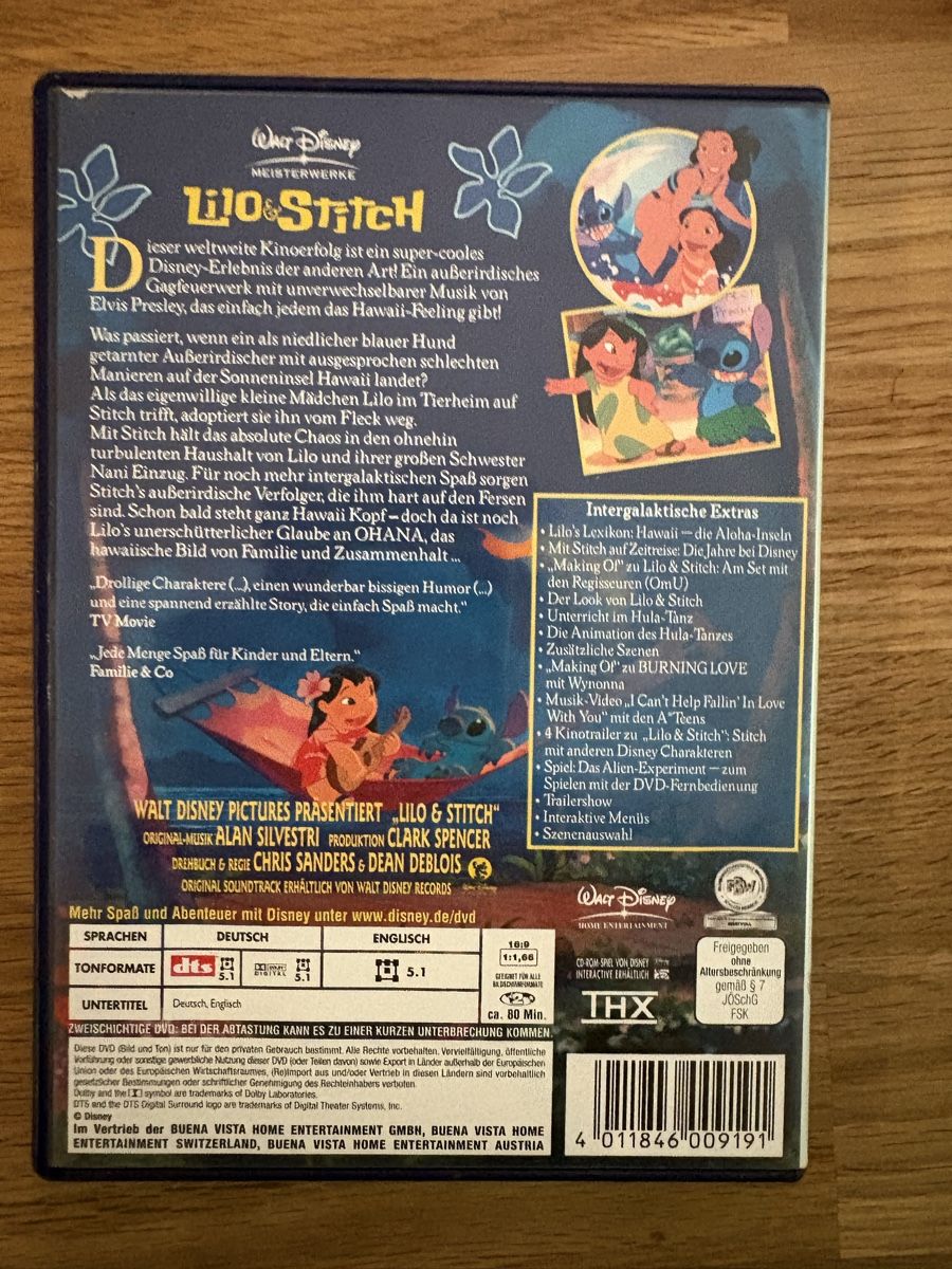 Tutti i DVDs: Lilo & Stitch  – Usato da Giubiasco venduto da Tiberius 1