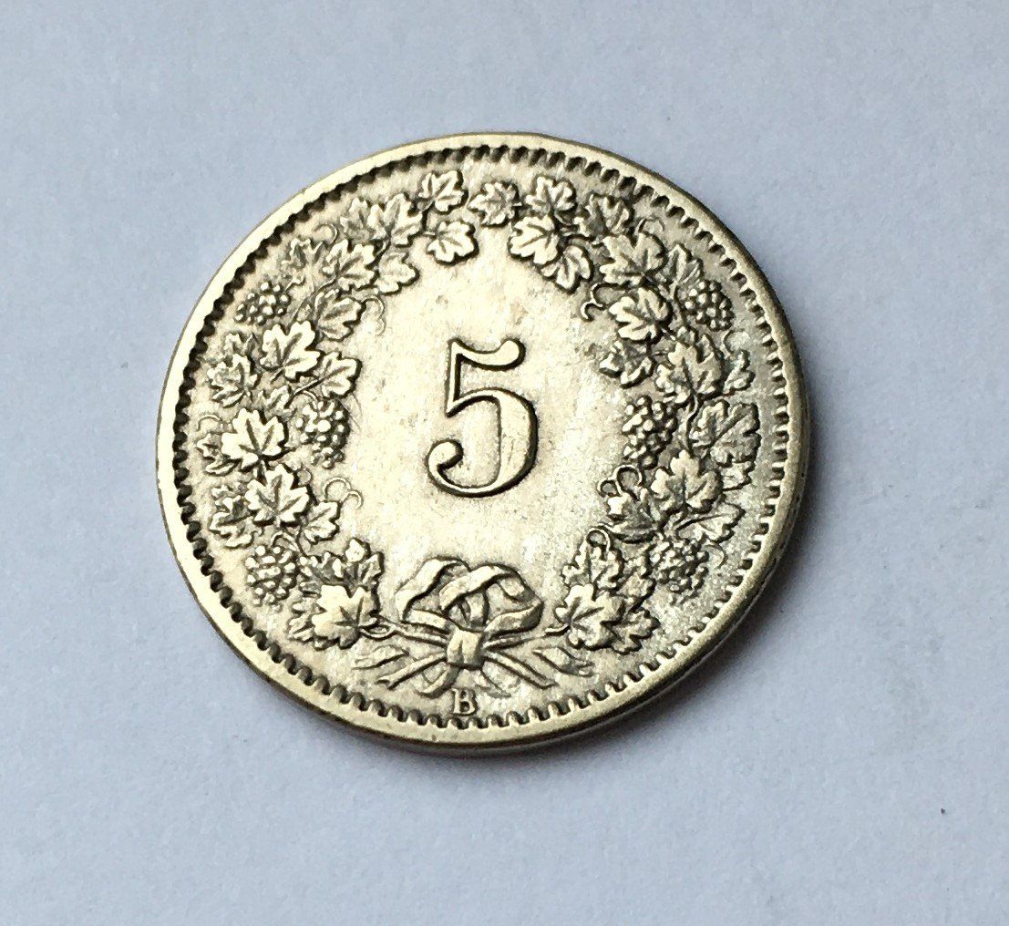 Tutti le monete: 1877 5 Rappen vz+ – Usato da Kirchberg SG venduto da Z-Collection 2