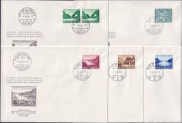 1956, B76-B80, illustrierte Komitee FDC, adresslos, K:130.-