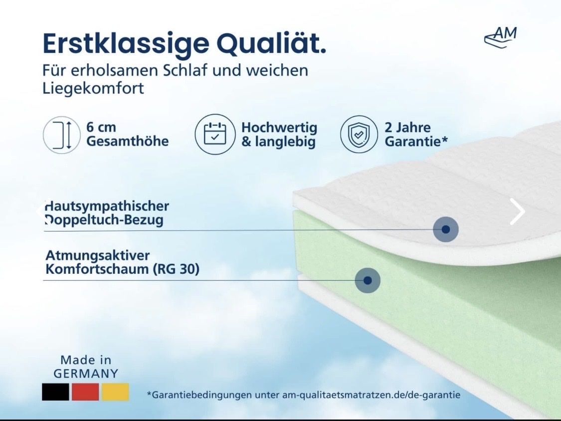Matratzen: Neuwertiger Boxspringbett-Topper 2x2 m – Neu (gemäss Beschreibung) aus Basel von jul_886g 1