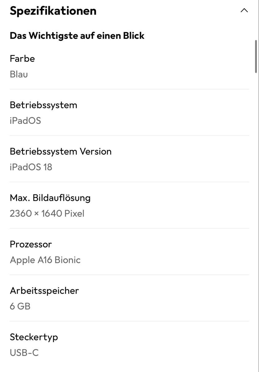 Apple Tablet PC: iPad 11, 128 GB blue mit Hülle – Nuovo (secondo la descrizione) da Lausen venduto da Eskimo2002 6
