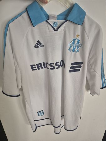 Maillot Olympique de Marseille 2000-2001 Dugarry 27 Adidas 