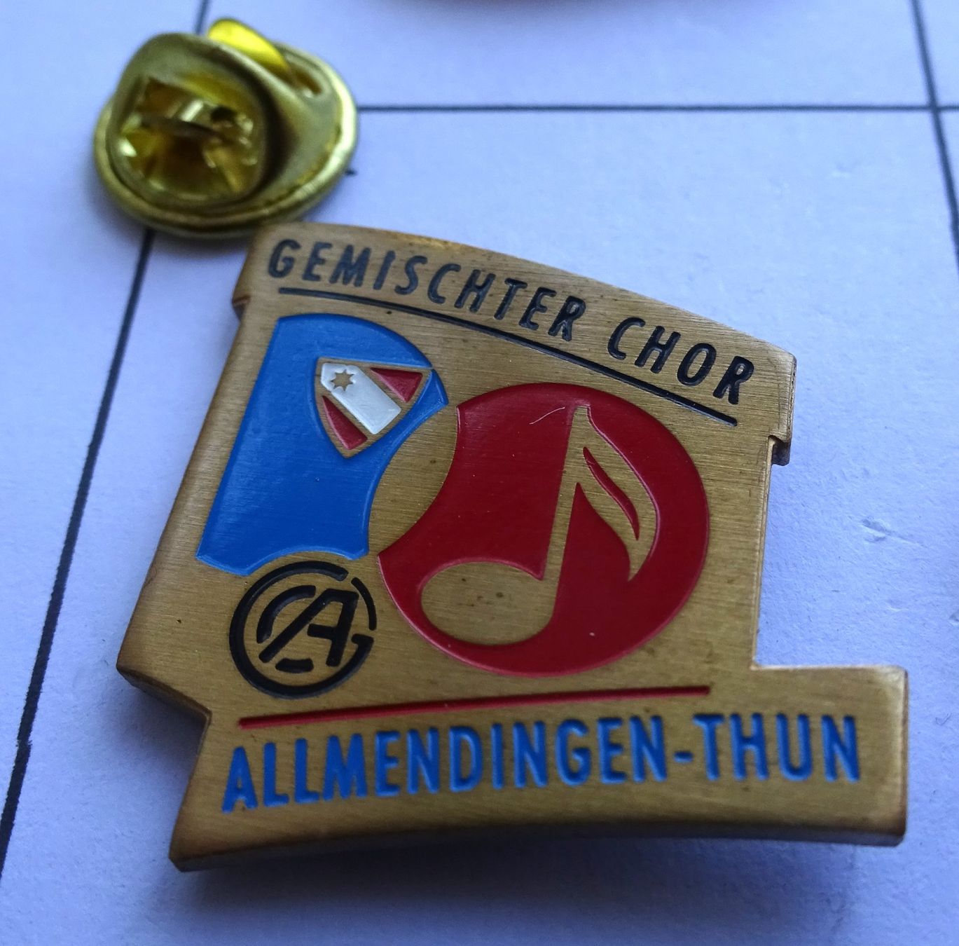 Plaketten & Abzeichen: Pin  Gemischter Chor Allmendingen THUN – Gebraucht aus Utzenstorf von BUtter81