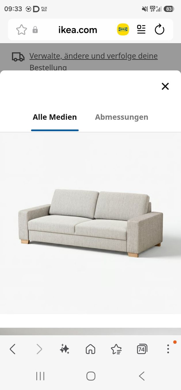 Ikea Sofas: 3er-Sofa – D'occasion à Worb par Elissia 1