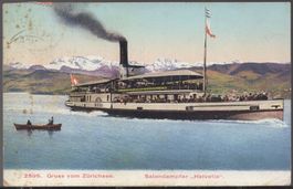 Zürichsee  Salondampfer HELVETIA   1907
