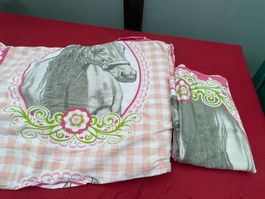 Duvet und Kissen Überzug mit Pferd (200x150cm) + 90x60cm
