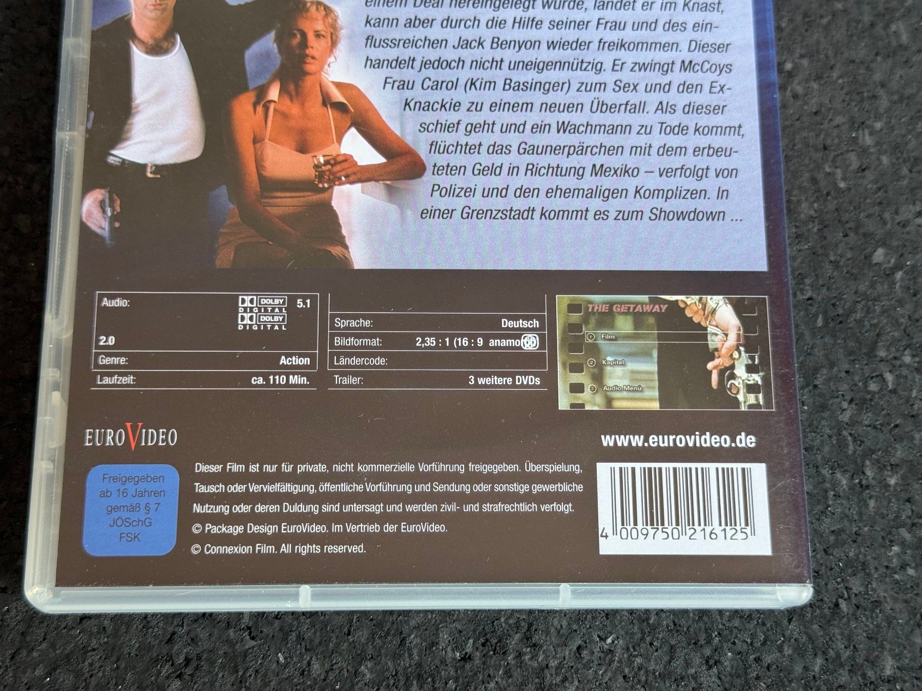 Alle DVDs: GETAWAY "Auf der Flucht" DVD DE Alec Baldwin - Kim Basinger – Gebraucht aus Fribourg von tschjoly 4