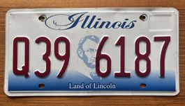 USA Autonummernschild Jllinois Q39 6187