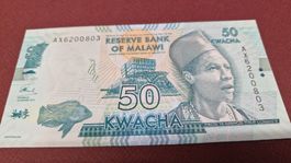Banknote Malawi 50 Kwacha 2015