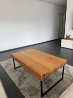 Wohnzimmertisch Massivholz Eiche Metallgestell gebraucht
