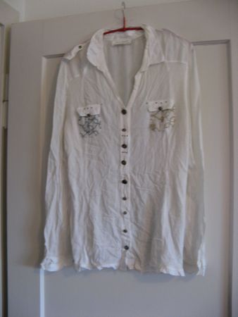 weisse Bluse Gr. L (ital) Elisa Cavaletti