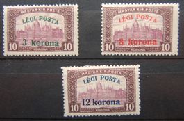 UNGARN FLUGPOSTMARKEN 1920