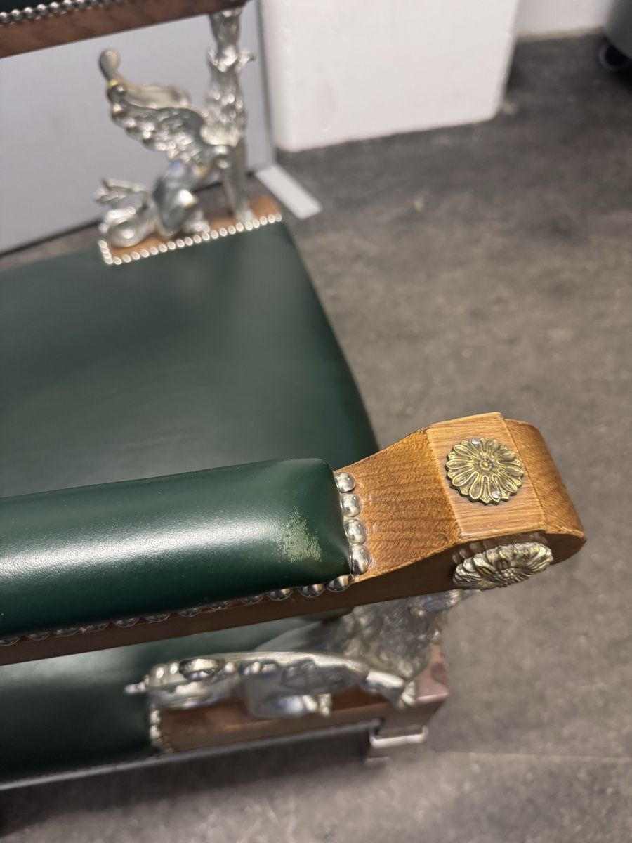 Poltrone: Empire-Stil Armlehnsessel mit Greifen (versilbert) – Usato da Bern venduto da samryan 3