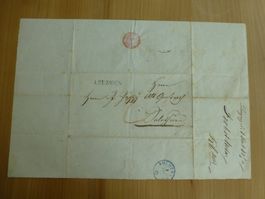 Leuzigen, Balkenstempel Brief nach Solothurn 1850