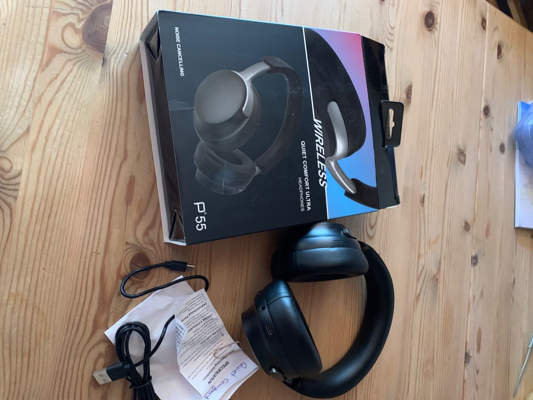 Cuffie: Kopfhörer P55 Wireless Noise Cancelling Schwarz – Usato da Lauterbrunnen venduto da Spidu49
