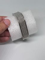 Bracciale Rigido Argentato a Fascia