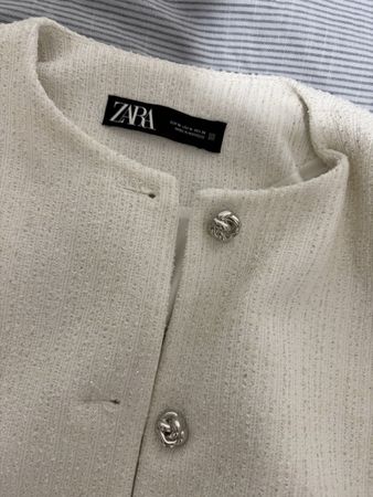 Giacca Zara bianca elegante, taglia M, nuova