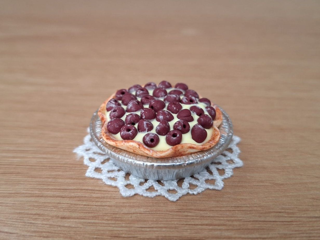 Case e mobili per bambole: Handmade Kirschenwähe 4cm – Nuovo (secondo la descrizione) da Zürich venduto da HandmadeTinyFood