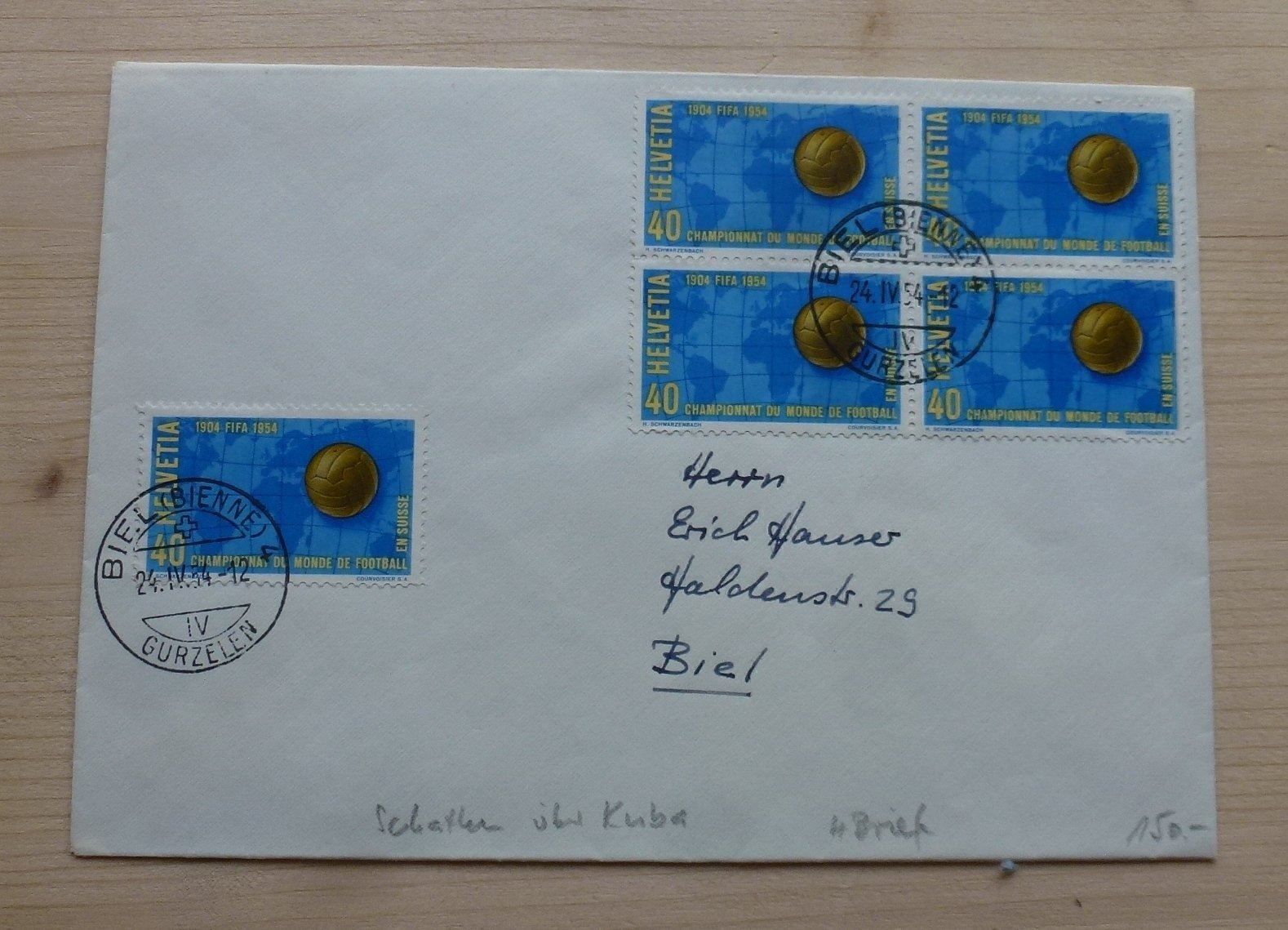 Alle Briefmarken: 1954 ++ Abart ,,Schatten über Kuba,, – Gebraucht aus Walkringen von Casablanca777 4