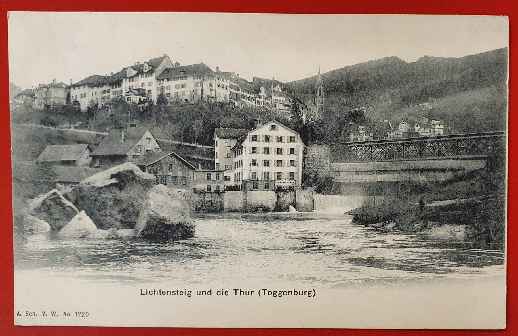 Cartoline postali: Lichtensteig 1906 - und die Thur – Usato da Kreuzlingen venduto da Rschweiz1