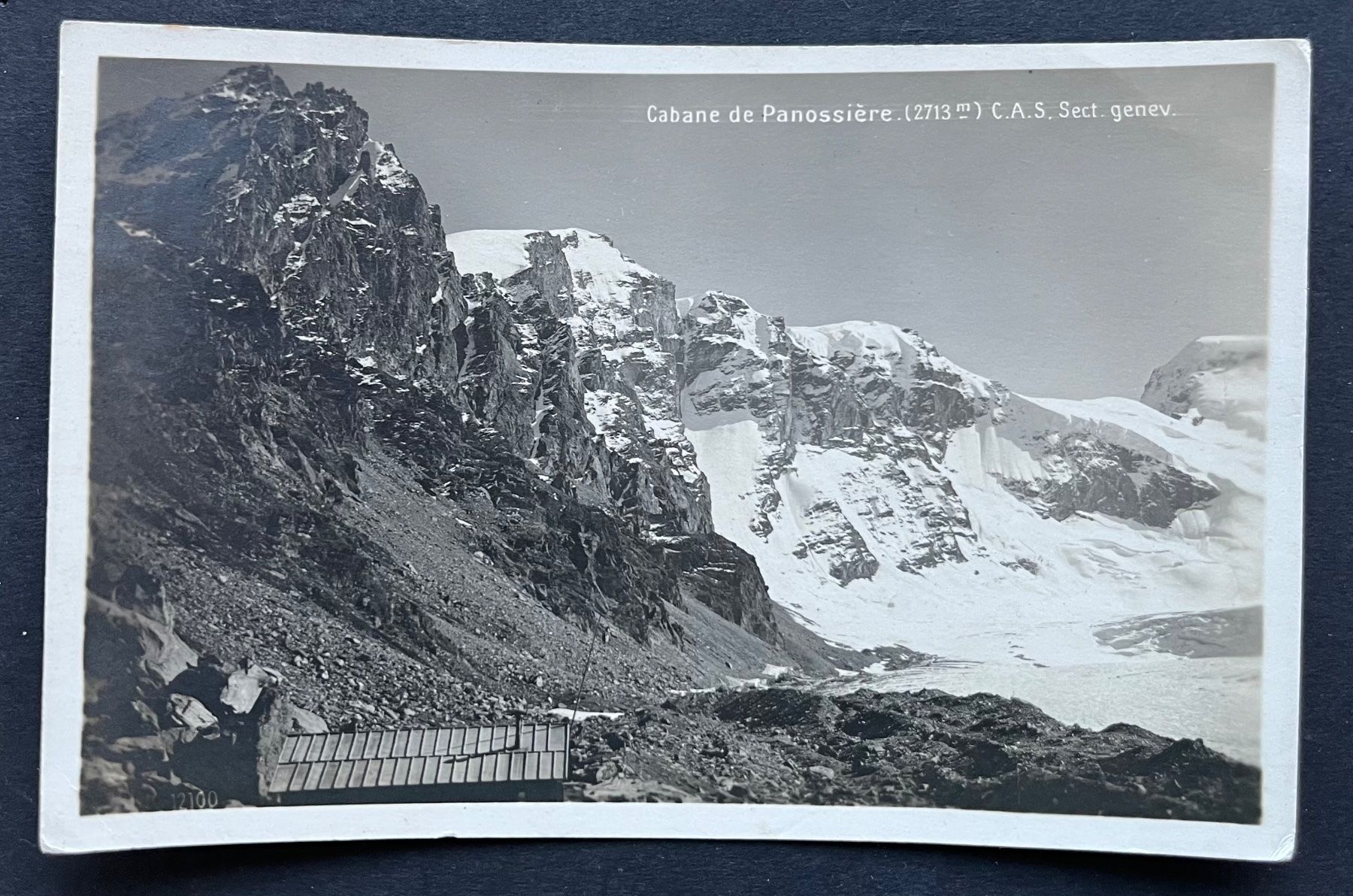 Cartoline postali: Cabane de Panossière. C.A.S. Sect.geneve, ca. 1930 – Usato da Ostermundigen venduto da DaxKarten-75