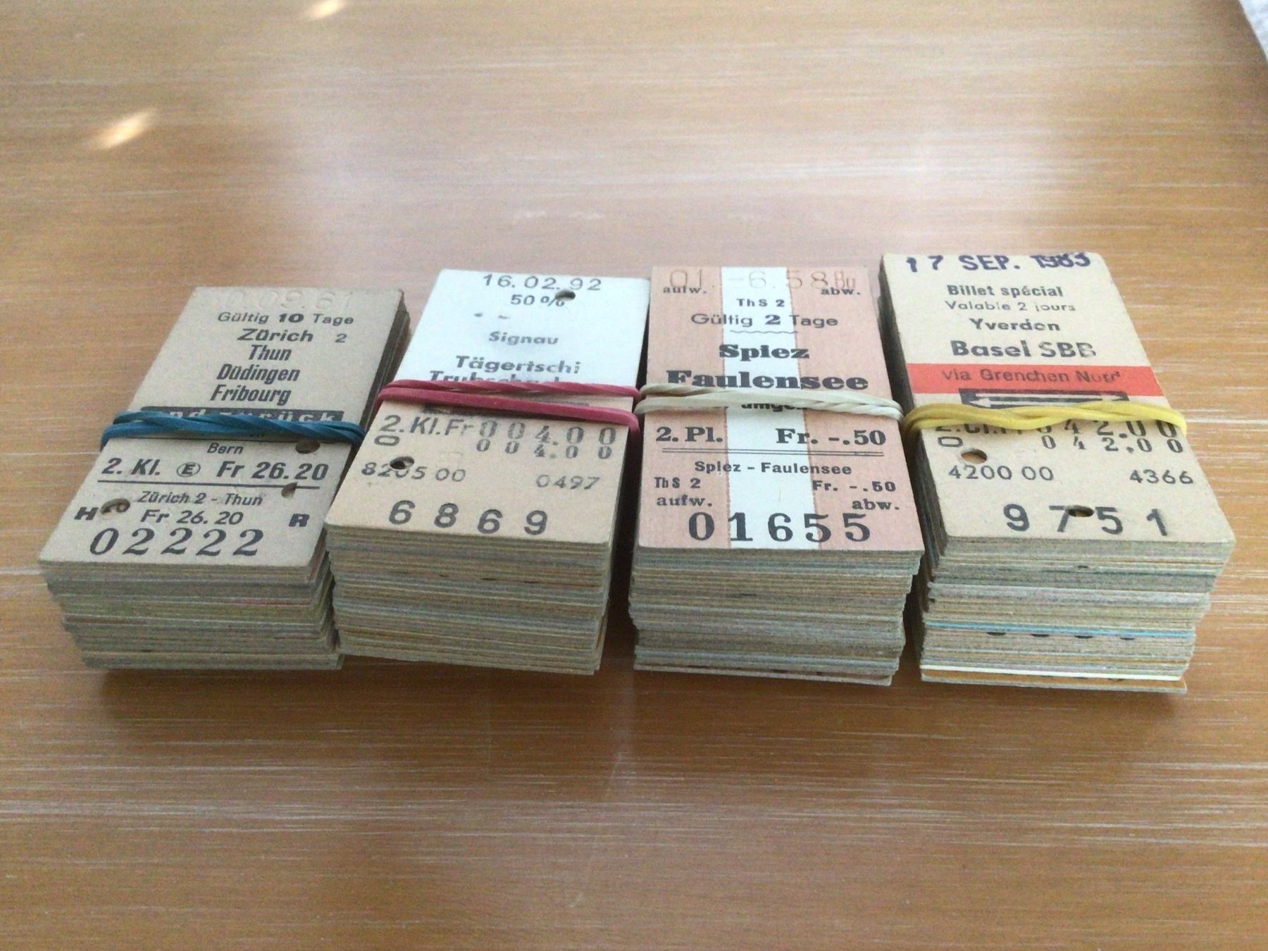 Biglietti: ÄLTERE SCHWEIZERISCHE BAHNBILETTE 90STK. – Usato da Interlaken venduto da wie_o-nid25 1