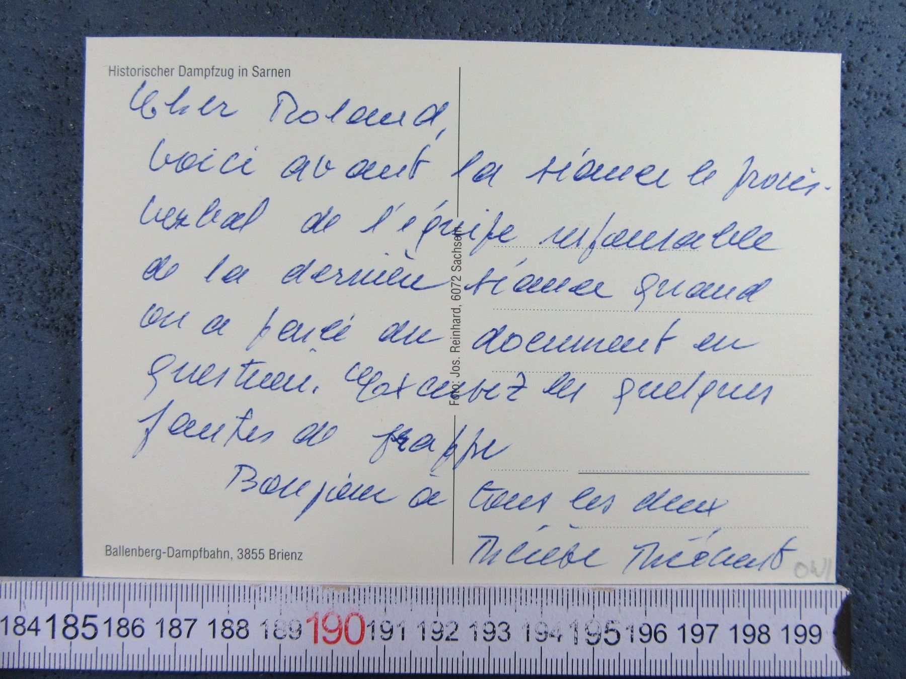 Cartoline postali: SARNEN SBB HISTO DAMPFZUG BALLENBERGBAHN AK ONW – Usato da Ettingen venduto da Hausi4711 1
