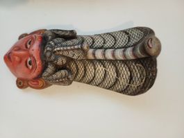 Maske: Hindugöttin aus Holz. ca. 100 Jahre alt