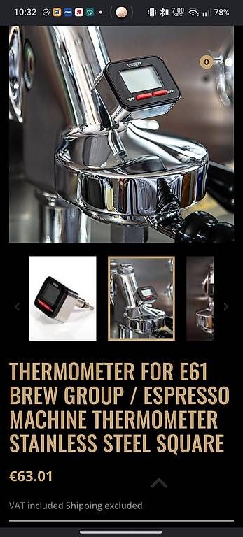 Machines à café & Machines à expresso: Geisinger E61 Brühgruppen Thermometer – Neuf (Voir description) à Zuchwil par Brechi0 2