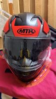 MTR Motorradhelm Rot Schwarz Grösse L Visier klar