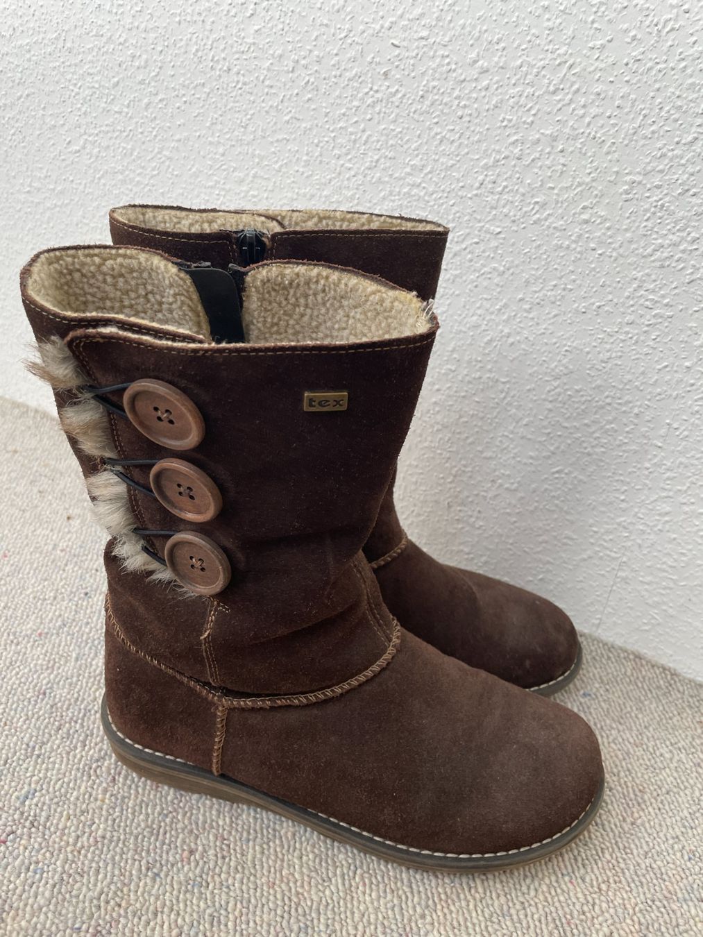 Scarpe da donna: Braune Lederstiefel von Remonte – Usato da Winterthur venduto da jul_v9wx 2