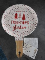 6 Porzellan-Servierbrettchen + 1 Platte "Weihnachten" - NEU