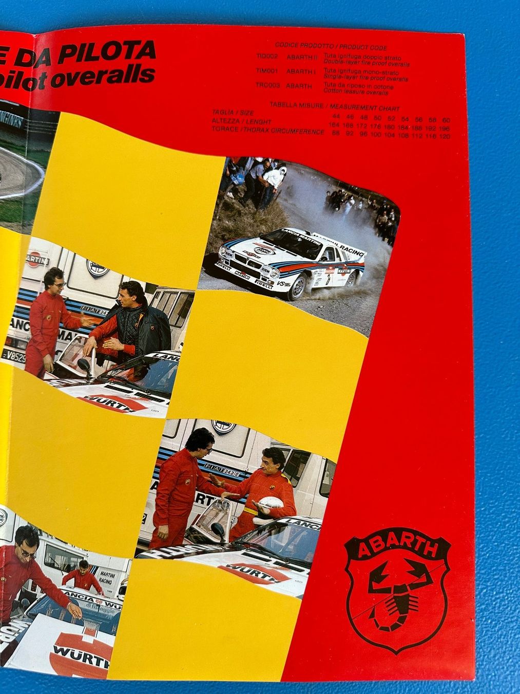 Documenti: ABARTH , Prospekt  Piloten  Overalls  1984 – Usato da Boswil venduto da pavo1 3