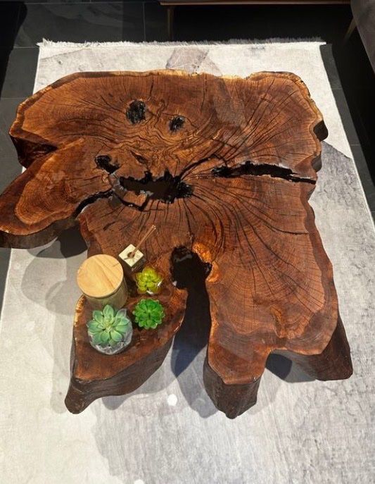 Tische: Unikat Couchtisch aus massivem Baumstammholz – Gebraucht aus Bern von Shaynoon 2