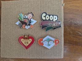 Pin Sammlung Coop Migros Logo Pins Badge Retro Sammler