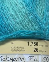 Strickgarn Pia blau meliert 50g neu 