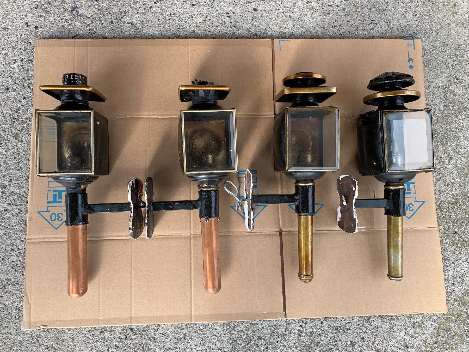 Carrozze: 4 antike Kutschenlampen – Usato da Feldbach venduto da Olive1