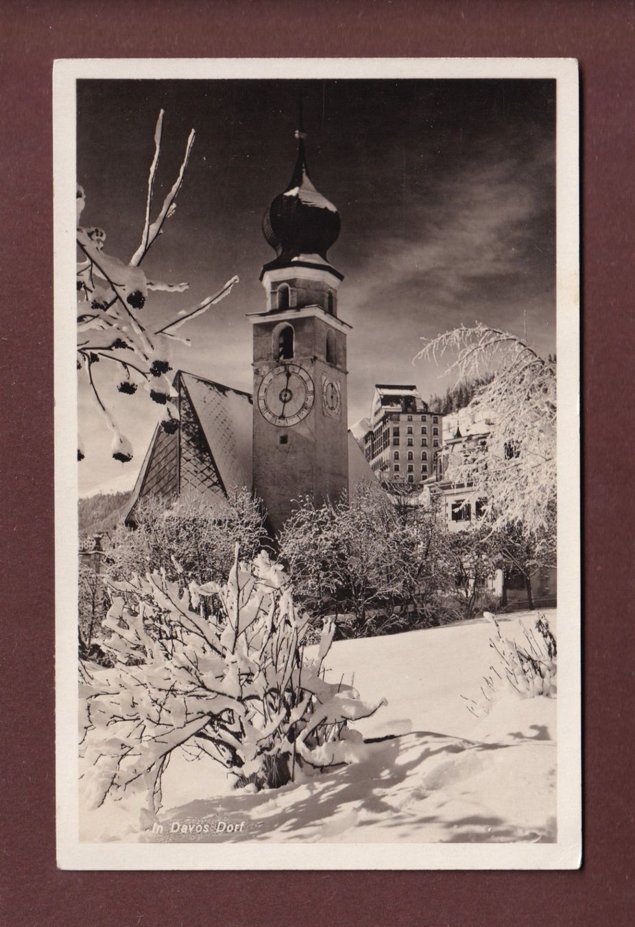 Cartoline postali: In DAVOS-DORF - 1929 – Usato da Pully venduto da nicecards-shop