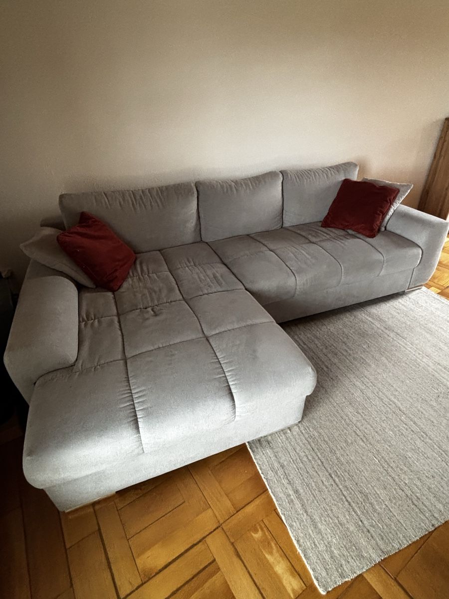 Pfister Sofas: Ecksofa grau Stoff gute Gebrauchtmöbel Grösse L – Gebraucht aus Wetzikon ZH von Mole01