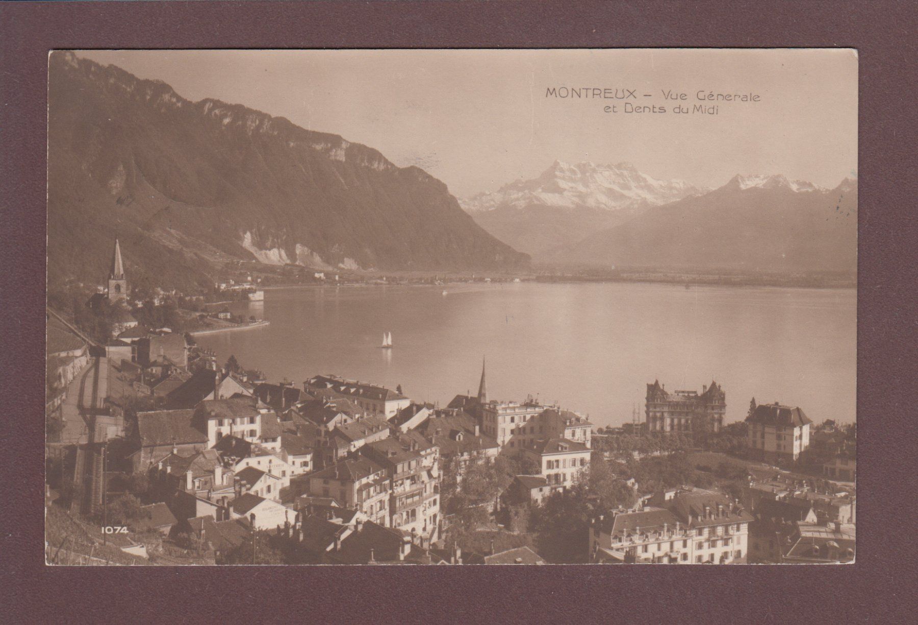 Cartoline postali: MONTREUX - Dents du Midi - 1914 – Usato da Pully venduto da nicecards