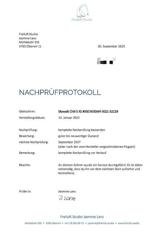 Flug- & Drachensport: Gleitschirm Chili 5XS – Gebraucht aus Bern von xyz010 1