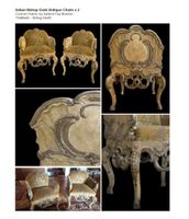 Sedie design - Bishop gold Antique Chairs