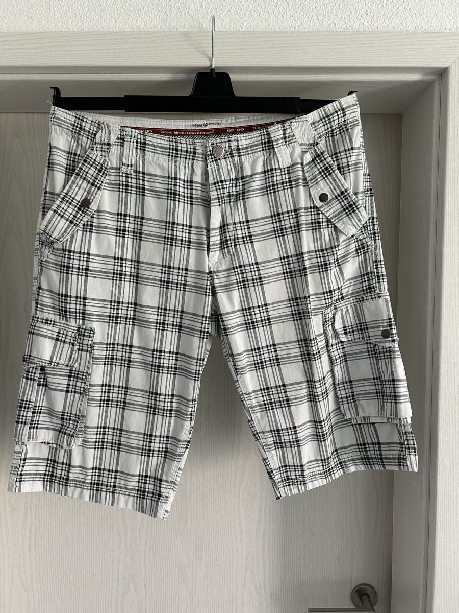 Pantaloni: Herren Cargo Shorts Karomuster Grösse 33 – Usato da Trimbach venduto da gregy69s
