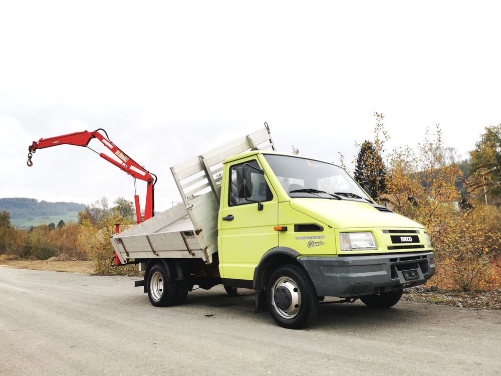 Iveco Turbodaily Seitenkipper Mit Ladekran Acheter Sur Ricardo