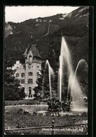 Glarus, Bahnhof vom Volksgarten aus gese