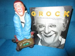 Clown GROCK  Figur & Buch  Zirkus